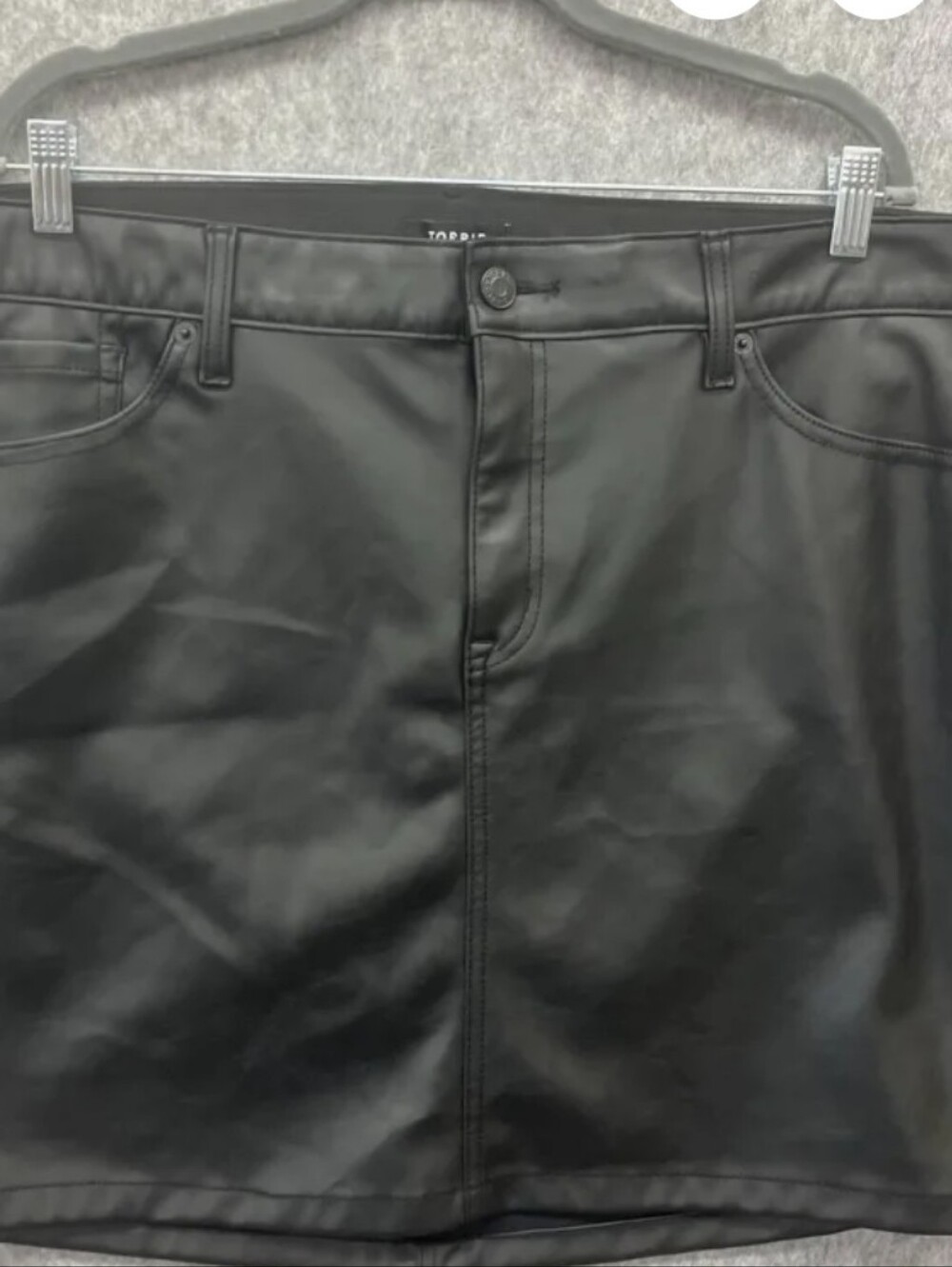 torrid Black Faux Leather Mini Skirt Brand New